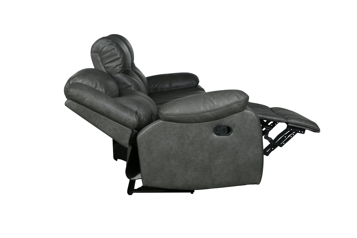 Global United Transitional Leather-Air Reclining Loveseat Home Elegance USA