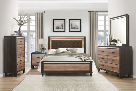 Danridge 6 Piece Queen Bedroom Set In Brown 1518 - 1 - 6Set | Homelegance | Home Elegance USA