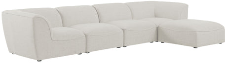 Miramar - Modular Sectional 5 Piece - Cream - Fabric - Home Elegance USA