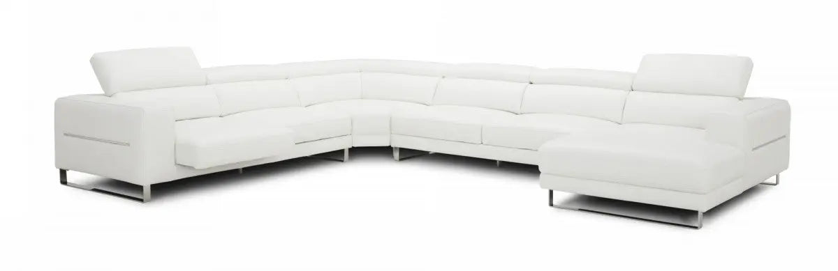 Divani Casa Hawkey White Full Leather Sectional Vgkkkf1066 - L2927 | Home Elegance USA