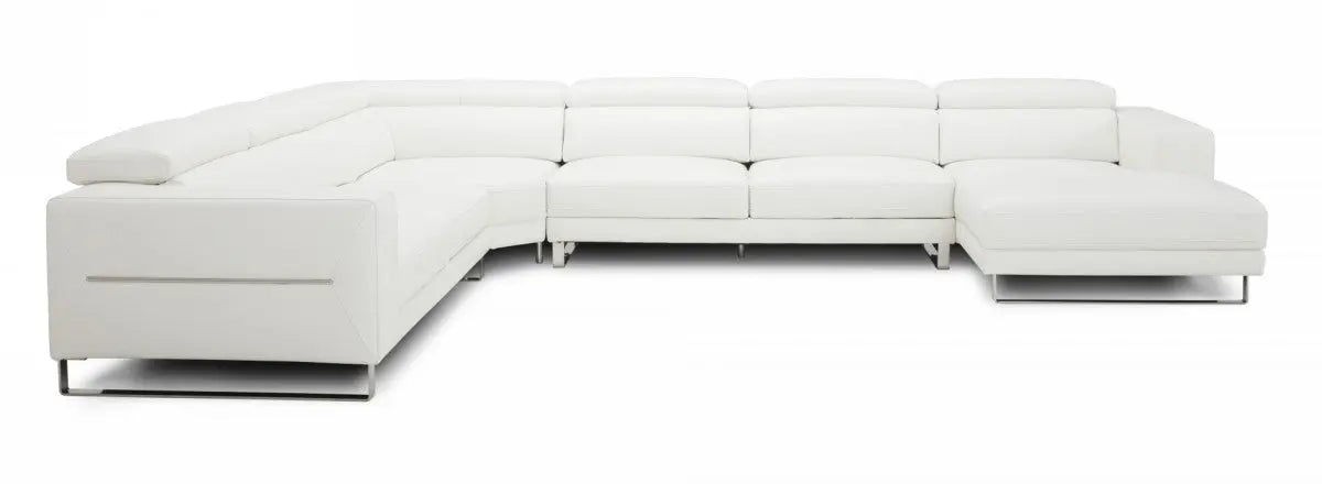 Divani Casa Hawkey White Full Leather Sectional Vgkkkf1066 - L2927 | Home Elegance USA