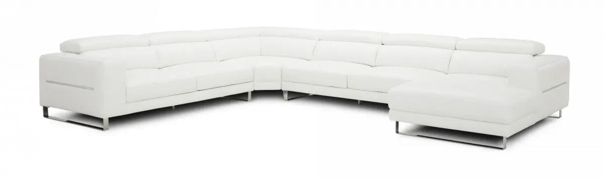 Divani Casa Hawkey White Full Leather Sectional Vgkkkf1066 - L2927 | Home Elegance USA