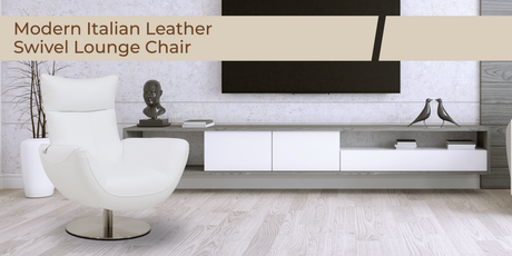 Global United Modern Genuine Italian Leather Upholstered Chair Home Elegance USA
