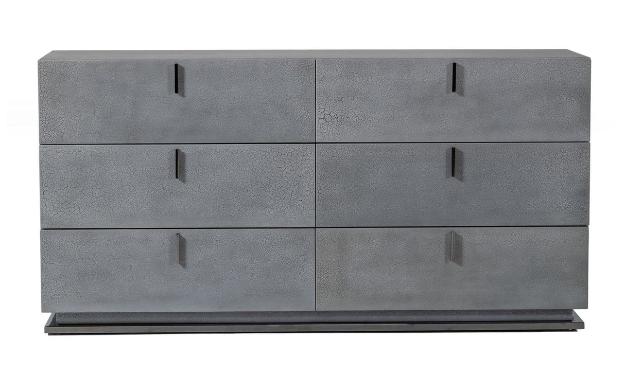 Vig Furniture Modrest Buckley - Modern Grey Crackle Dresser