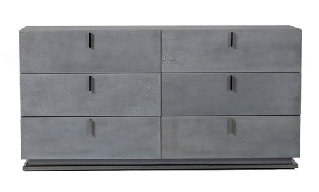 Vig Furniture Modrest Buckley - Modern Grey Crackle Dresser