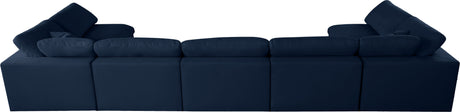 Serene - Cloud Modular Sectional 7 Piece - Navy - Home Elegance USA