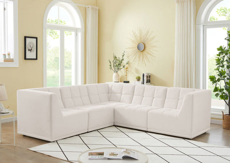 Relax - Modular Sectional 5 Piece - Cream - Modern & Contemporary - Home Elegance USA