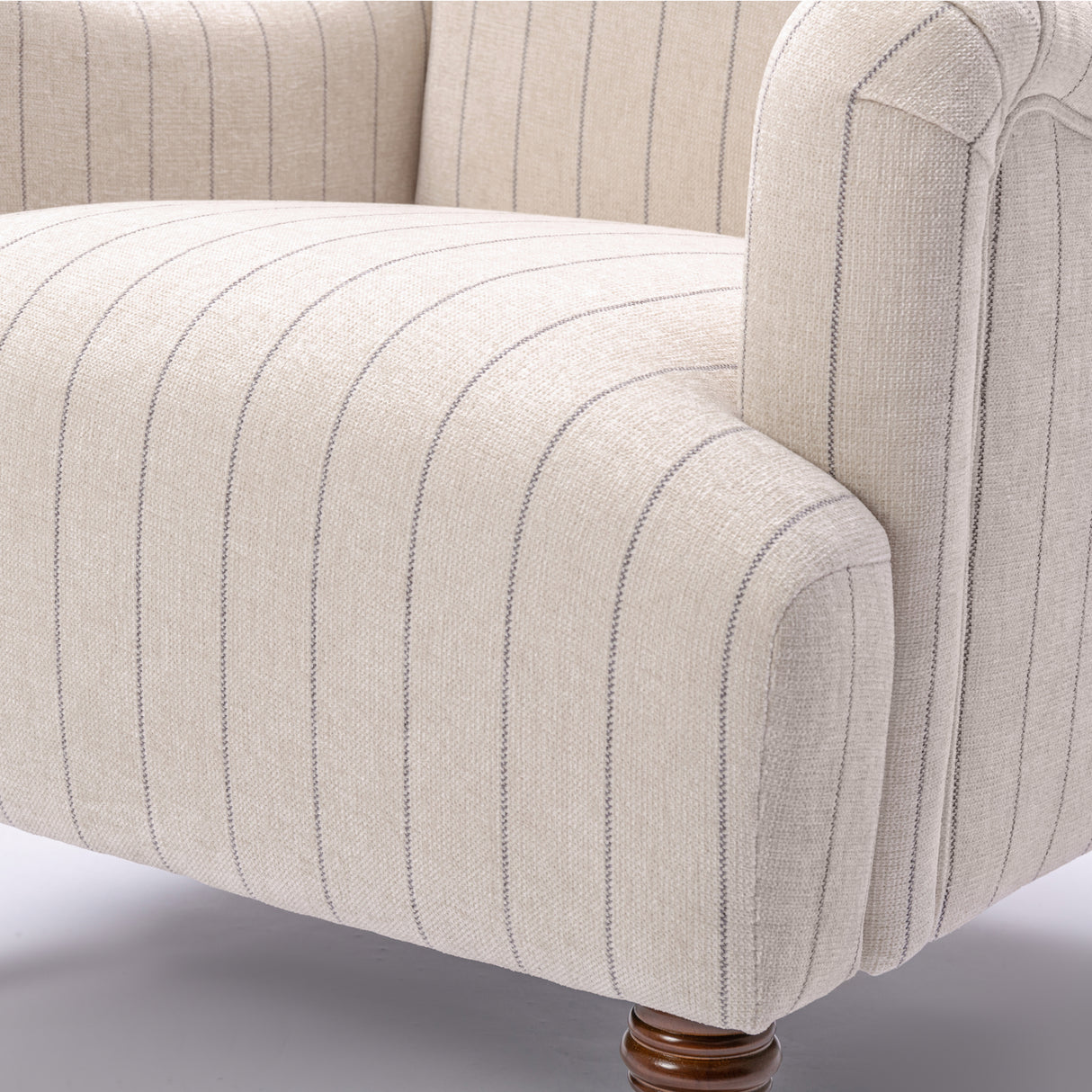 Sylvia Sea Oat Striped Arm Chair - Home Elegance USA