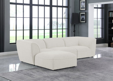 Miramar - Modular Sectional 4 Piece - Cream - Fabric - Home Elegance USA