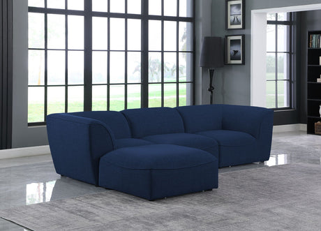 Miramar - Modular Sectional 4 Piece - Navy - Fabric - Home Elegance USA