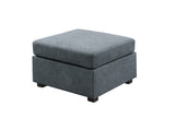 Isla Gray Woven Fabric 7-Seater Sectional Sofa with Ottoman - Home Elegance USA