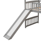 Twin Loft Bed with Slide, House Bed with Slide,White(OLD SKU :LT000212AAE) - Home Elegance USA