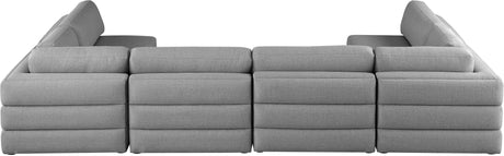 Beckham - Modular Sectional 6 Piece - Gray - Fabric - Home Elegance USA