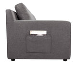 Waylon Gray Linen 4-Seater Sectional Sofa Chaise with Pocket - Home Elegance USA