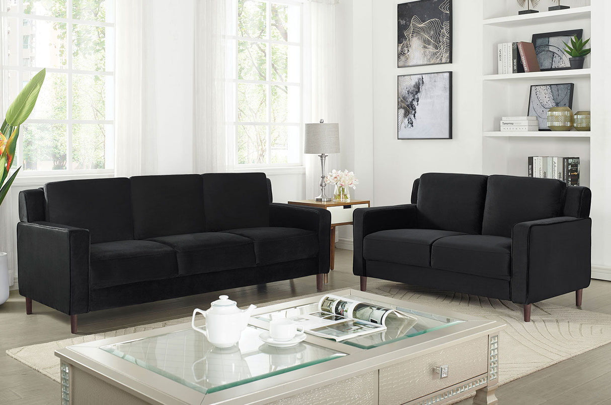 Brandi - Sofa & Loveseat - Black - Home Elegance USA