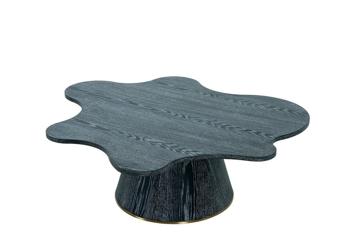 Vig Furniture Modrest Gabbro High - Black Wood and Gold Coffee Table