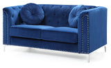 Glory Furniture Pompano G781A-L Loveseat ( 2 Boxes ) , NAVY BLUE Home Elegance USA