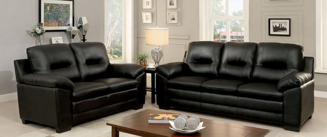 Parma - Sofa & Loveseat - Black - Home Elegance USA