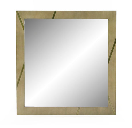 Vig Furniture Modrest Nixa - Modern Birch + Brushed Bronze Mirror