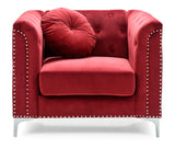 Glory Furniture Pompano G789A-C Chair , BURGUNDY - Home Elegance USA