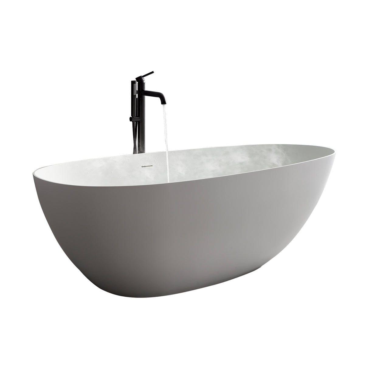 1500mm small size solid surface stone Bathroom freestand bathtub