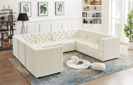 Tuft - Modular Sectional 8 Piece - Cream - Fabric - Home Elegance USA