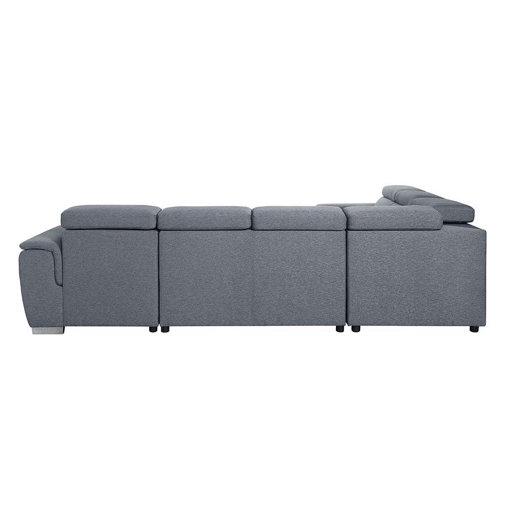 Hanley - Sectional Sofa - Gray Fabric - Home Elegance USA