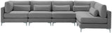 Julia - Modular Sectional 5 Piece - Gray - Home Elegance USA