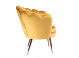 Modrest Balina Transitional Yellow & Gold Accent Chair - Home Elegance USA