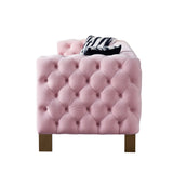 Modern velvet sofa PINK color - Home Elegance USA