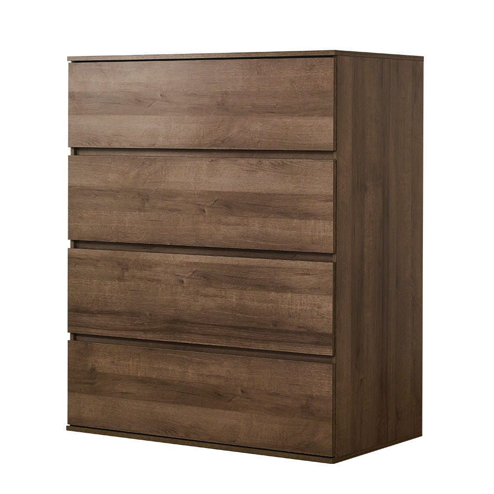 Liv Four-Drawer Contemporary Wood Chest in Walnut Brown - Home Elegance USA