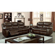 Pollux - Sofa & Love Seat & Chair - Brown - Faux Leather
