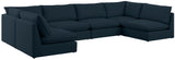 Mackenzie - Modular Sectional 6 Piece - Navy - Modern & Contemporary - Home Elegance USA