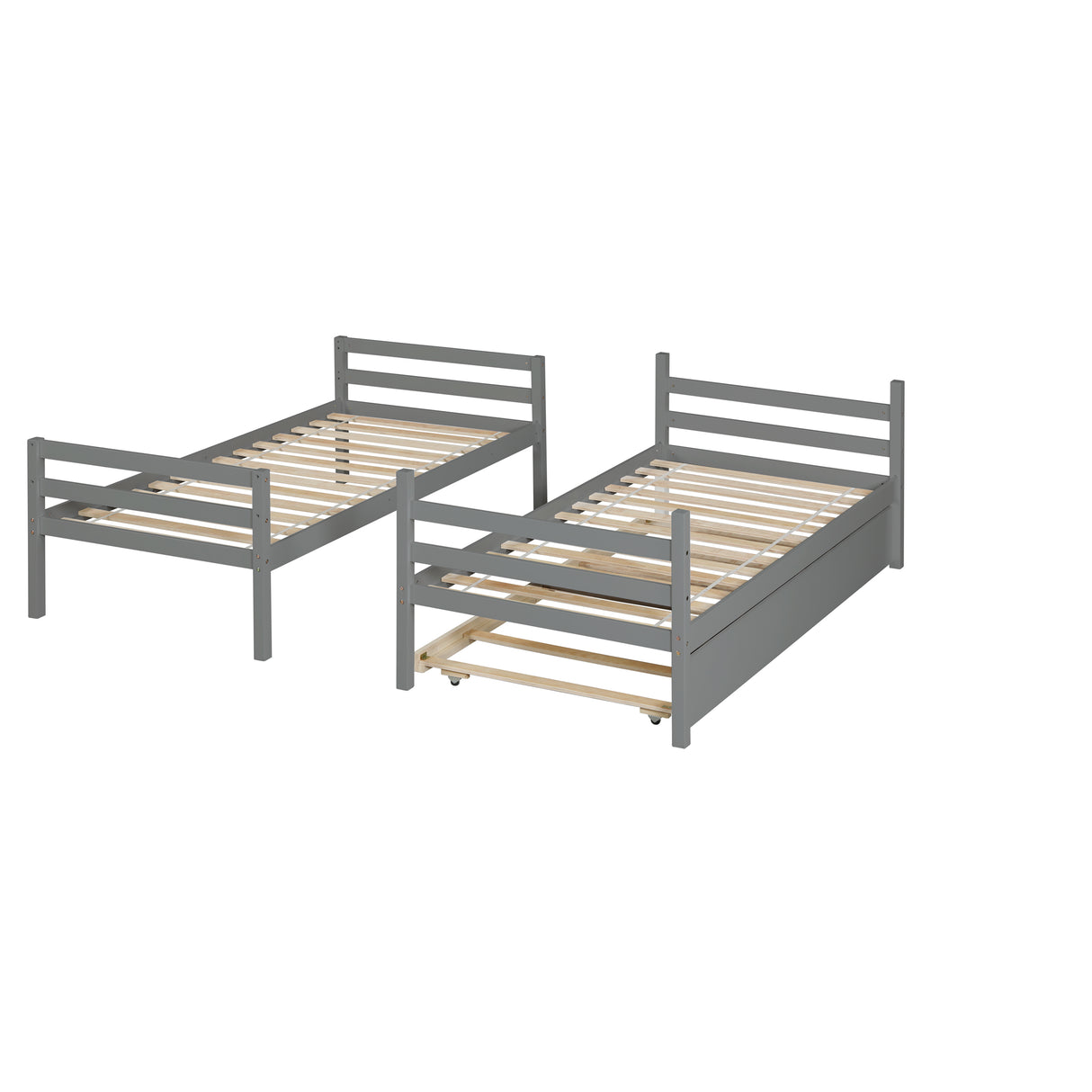 TWIN BUNKBED WITH TRUNDLE - Home Elegance USA