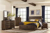 Homelegance - Parnell Eastern King Bed In Distressed Espresso - 1648K-1Ek*