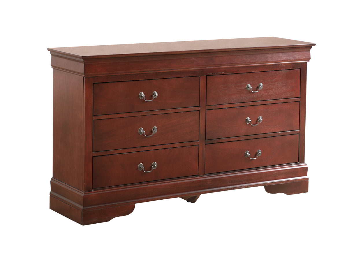 Glory Furniture LouisPhillipe G2100-D Dresser , Cherry - Home Elegance USA