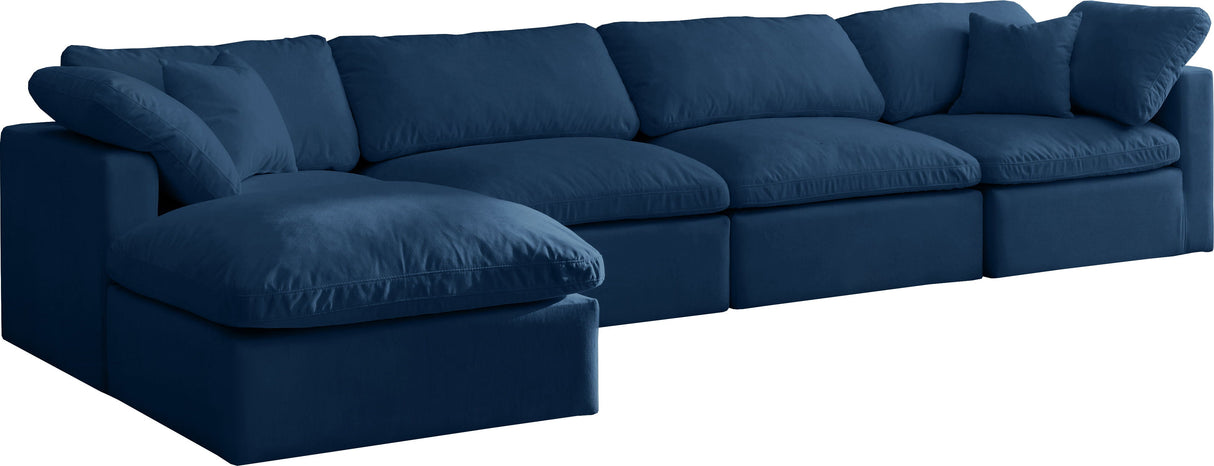 Plush - Cloud Modular Sectional - Navy - Modern & Contemporary - Home Elegance USA