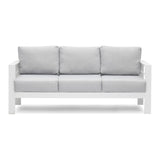 5 Pieces Outdoor Aluminum  Couch  - Light Gray Cushions