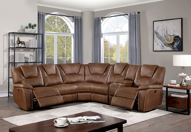 Erfurt - Power Sectional - Brown - Home Elegance USA