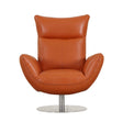 Global United 22" Modern Genuine Italian Leather Lounge Chair