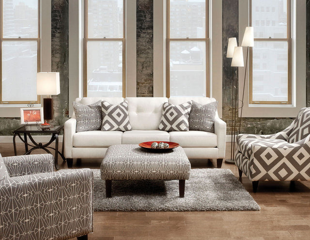 Parker - Sofa & Loveseat - Ivory - Home Elegance USA