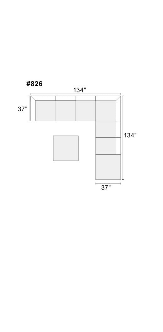 Living Room Furniture Grey Chenille Modular Sectional 8pc Set Large Corner L-Sectional Modern Couch 2x Corner Wedge 4x Armless Chairs and 2x Ottomans Plywood - Home Elegance USA