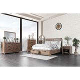 Wynton - 5 Piece Queen Bedroom Set With 2Ns - Weathered Light Oak - Home Elegance USA