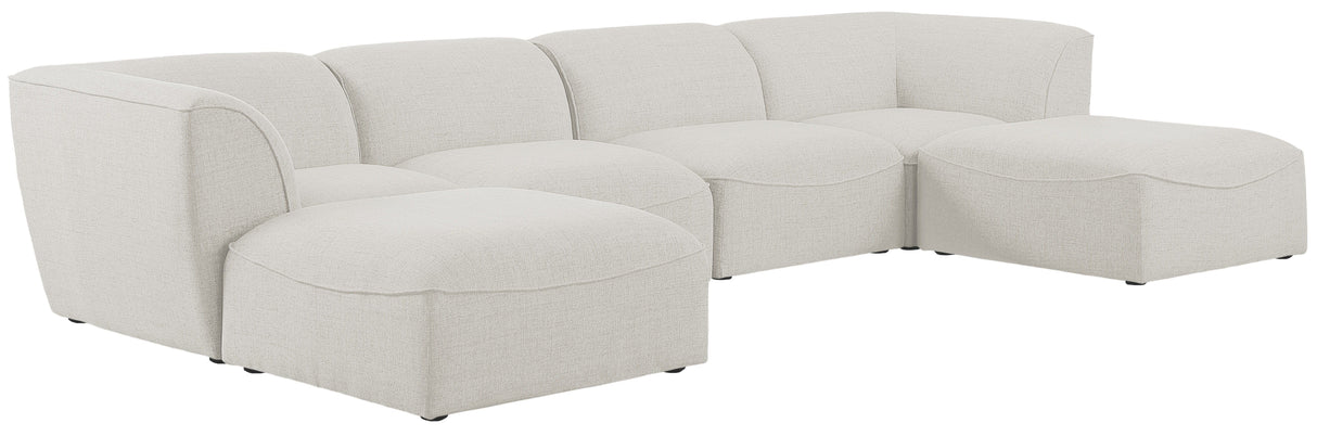 Miramar - Modular Sectional 6 Piece - Cream - Modern & Contemporary - Home Elegance USA