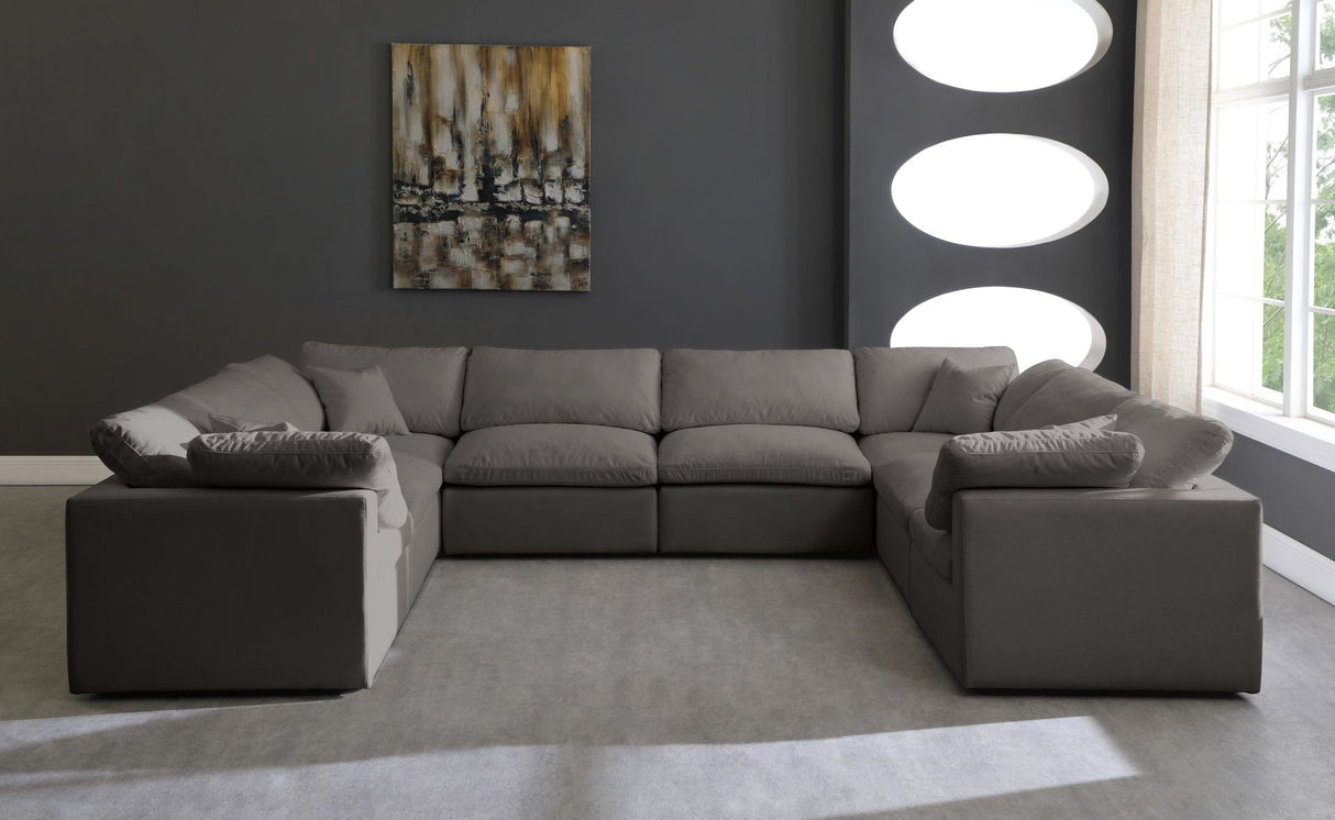 Plush - Cloud Modular Sectional - Grey - Fabric - Home Elegance USA