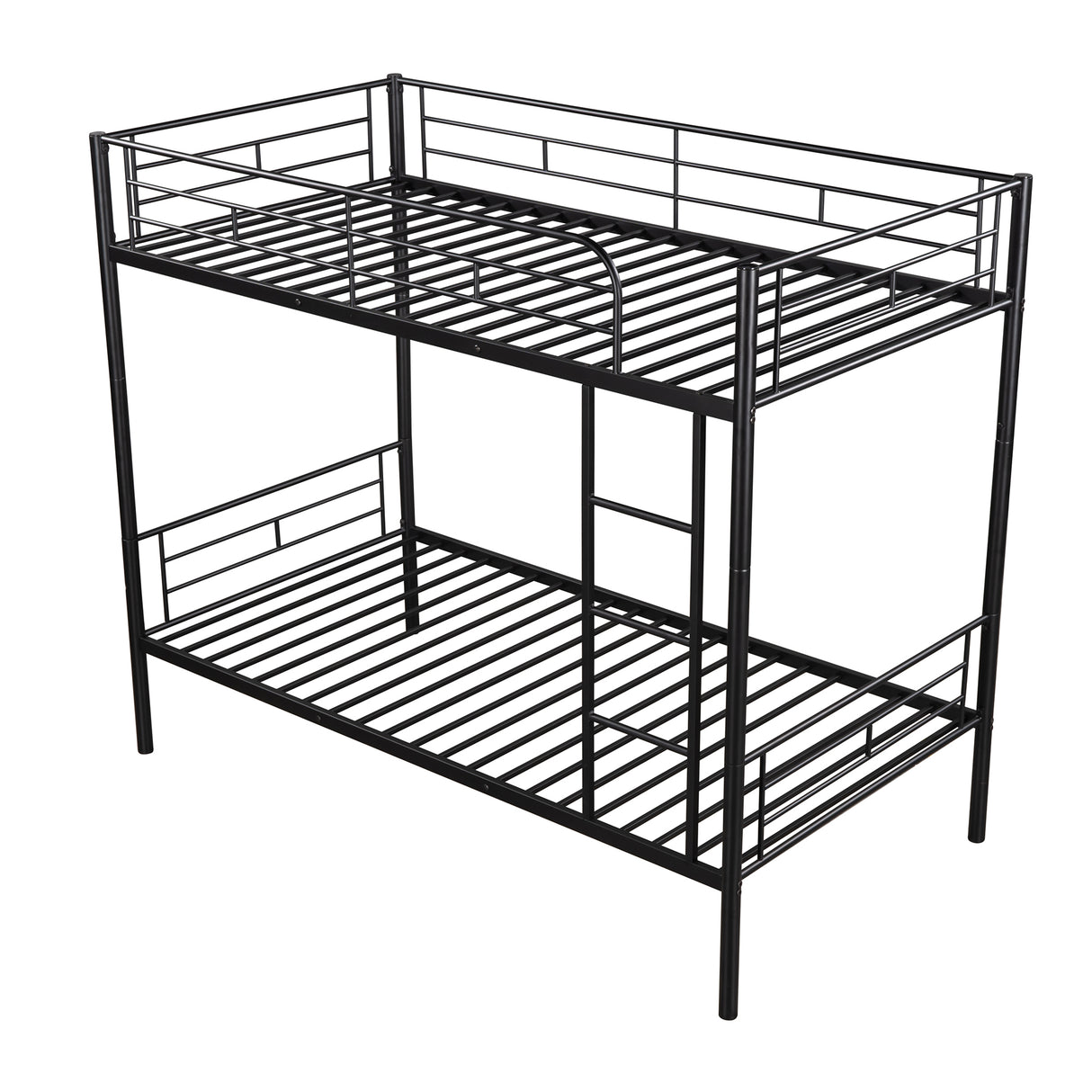 Twin Over Twin Metal Bunk Bed (Black) ( old sku: MF189201BAA ) - Home Elegance USA