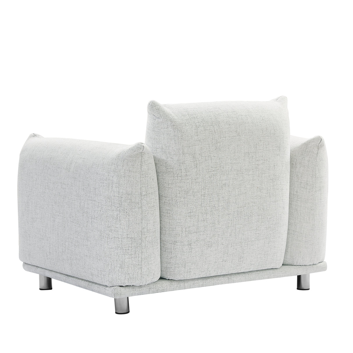 Fabric Accent Chair Single Sofa 42"W Accent Chair for Bedroom Living room Apartment, Light Grey Home Elegance USA