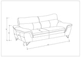 Genuine Leather Sofa Home Elegance USA