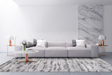 Milano Washable Manhattan Silver Woven Area Rug