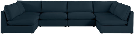 Mackenzie - Modular Sectional 6 Piece - Navy - Modern & Contemporary - Home Elegance USA